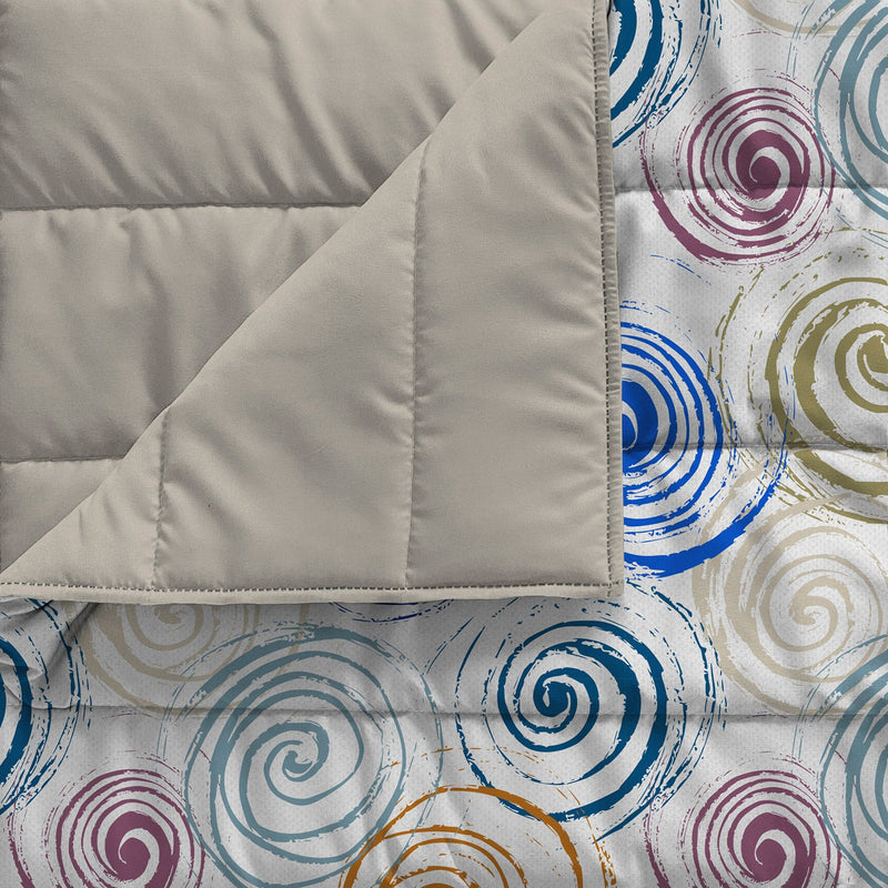 Trapuntino Estivo 100gr con Stampa in Microfibra Spirals Varie Misure