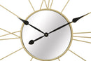 Orologio/Specchio Glam Stick Ø80x6 cm in Ferro Oro e Nero