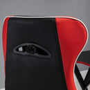 Sedia da Gaming Massaggiante in Similpelle in Similpelle  Nera e Rossa