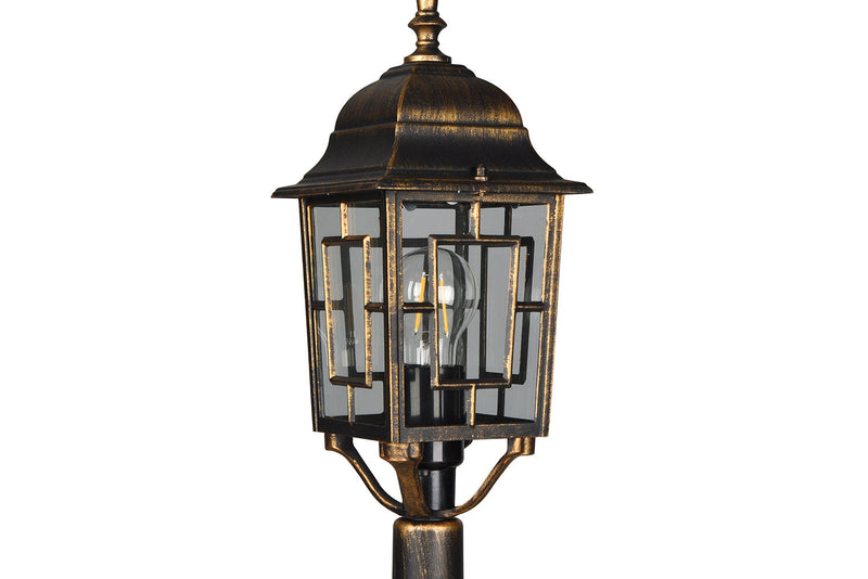 Lampada Palo da Esterno Attacco E27 in Alluminio Ruggine 