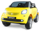 Macchina Elettrica per Bambini 12V Smart Fortwo Cabrio Gialla