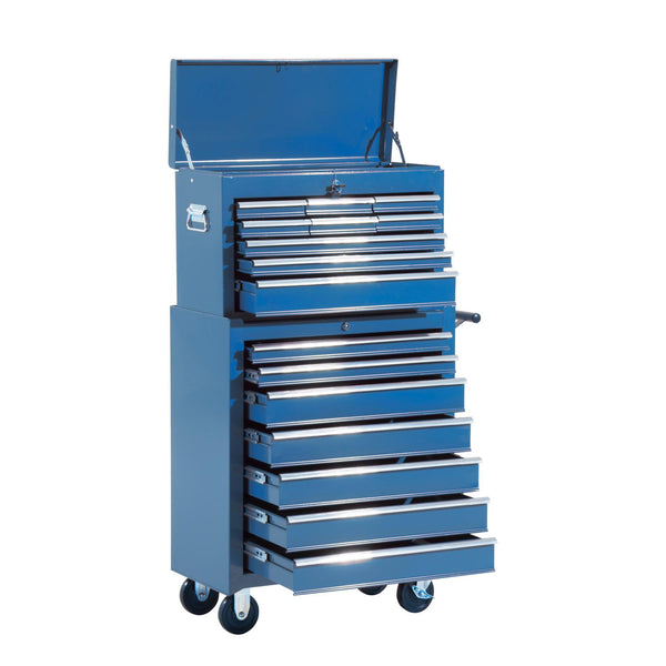 Servante d'Atelier Professionnelle Commode en Tôle Bleue 61,5x33x113 cm sconto