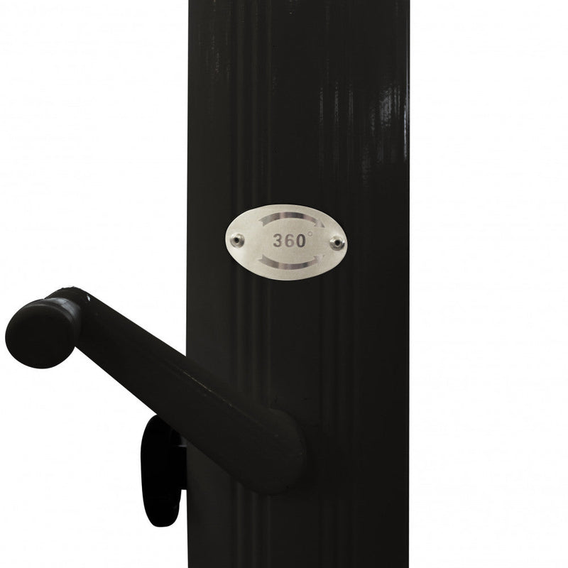 Ombrellone da Giardino Nettuno Lux Decentrato 3x3 m in Alluminio Nero Telo Grigio Chiaro