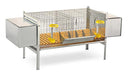 Gabbia per Conigli Conigliera in Lamiera 149x66x66 cm con 2 Nidi Rocila