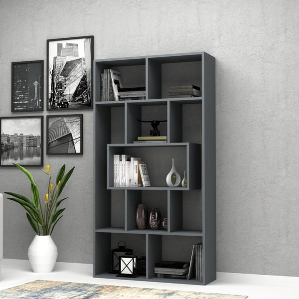 prezzo Bibliothèque Face 90x30x170 cm gris béton