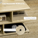 Tavolino da Caffè a 2 Livelli 70x70x36,5 cm con Ripiani Aperti in Truciolato color Legno