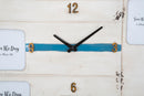 Orologio da Muro Roulotte 79x3,50x46,50 cm in Ferro Bianco e Blu
