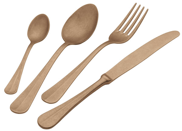 prezzo Ménagère Service 24 Pièces en Acier 18/10 PVD Eme Royal Retro Doré