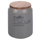 Barattolo Caffè con coperchio bamboo 800 ml in Gres VdE Tivoli 1996 Grigio