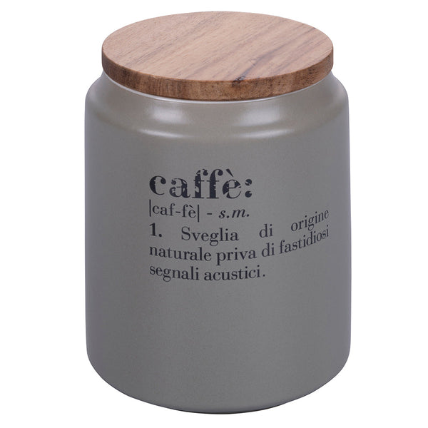 acquista Pot à Café avec Couvercle en Bambou 800 ml en Gres VdE Tivoli 1996 Gris