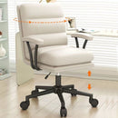 Sedia Poltrona da Ufficio Presidenziale Altezza Regolabile Beige