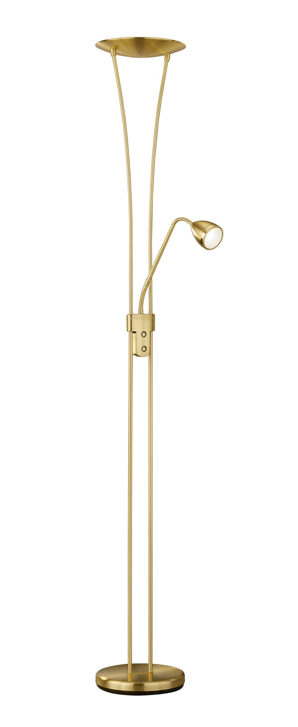 Lampadaire LED d'intérieur en Métal Laiton Satiné sconto