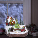 Villaggio Natalizio 20x20x16 cm con Trenino Luci Suoni e Movimento
