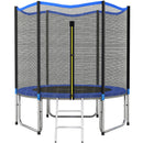 Trampolino Ø244 x 240A cm Rete di Protezione e Scala per Accesso in Acciaio e PP Blu      