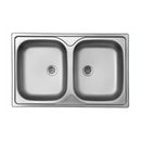 Lavello 79x50 cm Classic 170 incasso doppia vasca