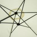 Ombrellone da Giardino a Sbalzo Ø256x245 cm con Rotazione a 360 Beige   