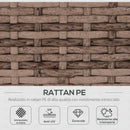 Set da Giardino Divano Modulabile e Tavolino in Rattan Grigio