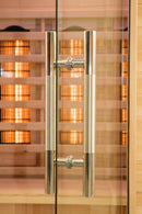 Sauna Finlandese ad Infrarossi 2 Posti 120x123 cm H190 in Legno di Abete Apollon 2