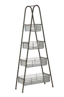 Scaletta Metal 72x34x164 cm in Ferro Grigio