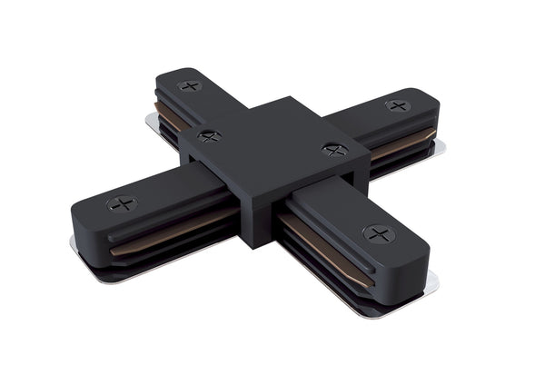 Connecteur X pour système d'éclairage sur rail monophasé noir prezzo