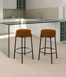Set 2 Sgabelli Syd 41x41x67 cm in Tessuto Ruggine       