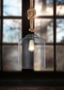 Lampada a Sospensione da Interno  E27 in Metallo Nero