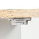 Mobile Sotto Lavabo Bagno 60x33x60 cm Base con Ante in MDF Bianco e Legno  