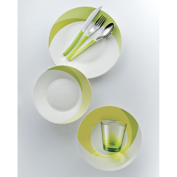 online Set 7 pièces Assiettes + Couverts + Verre Eme Natura Vert Vert