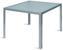 Tavolo Quadrato da Giardino 90x90 cm in Alluminio e Vetro Vorghini Amalfi