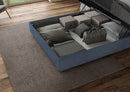 Letto Matrimoniale Francese Agueda Blu Varie Misure