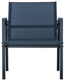 Set Salotto da Giardino Divano 2 Poltrone e Tavolino Tarquinia in Ferro e Textilene Antracite