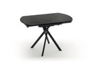 Tavolo Allungabile Roll 120x80/120x76 cm Top in Ceramica Gambe in Metallo Grigio Scuro       