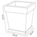 Base Albero di Natale Vaso Bianco Supporto 30x30x35 cm con Attacco Universale