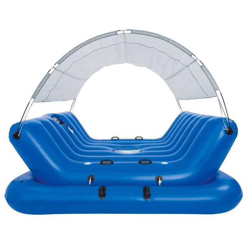 Isola Galleggiante Gonfiabile per 4 Persone 249x188x95 cm con Altoparlanti e Frigo Bestway
