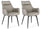 Lot de 2 fauteuils 56x65x92h cm Lawrence Pu Tortora