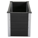 Fioriera Vaso per Piante e Colture in Legno e Plastica Grigio 100x50x50 cm 
