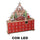 Calendrier de l'Avent en bois avec arbre Led rouge cm 31x8xh34,5