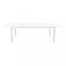 Tavolo Cuba Allungabile 220/280x100x75 h cm in Alluminio Bianco