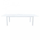Tavolo Cuba Allungabile 220/280x100x75 h cm in Alluminio Bianco