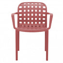 Sedia da Giardino Sharon 58x57,5x82,5 h cm in Polipropilene Rosso
