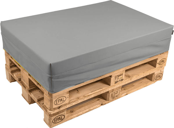 sconto Coussin pour palette 120x80 cm en simili cuir pomodone gris