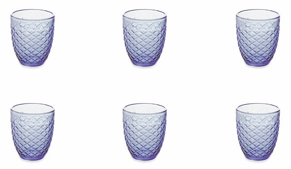 sconto Set de 6 verres Ø8,5x10 cm en verre VdE Tivoli 1996 Spiga Viola
