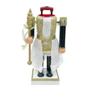 Soldato Schiaccianoci Natalizio H120 cm con Luci Suoni e Movimento Nero e Oro