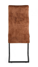 Set 4 Sedie 43,5x62x102h cm Thelma Velluto Ruggine 