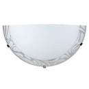 Applique 1xE27 Ganci Cromo Vetro Lastra Bianco Decorato E-Energy Amalia