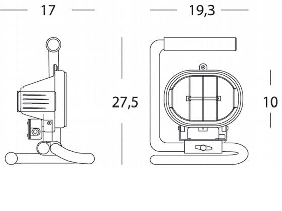 Faro Proiettore Portatile Colore Giallonero Linea Flood Sovil