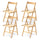 Set 4 Sedie pieghevoli 42,5x47,5x79 cm Penelope in legno naturale