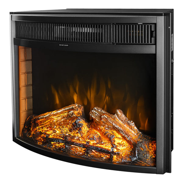 acquista Camino Elettrico da Incasso 49,5x66x26 cm Effetto Fiamma 1500W Ararat Nero