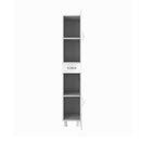 Armadio 175x30x34 cm bianco con ante e cassetto