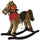 Cheval à bascule pour enfants en peluche avec sons marron clair